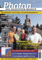 German photovoltaik magazine, April 2006 issue