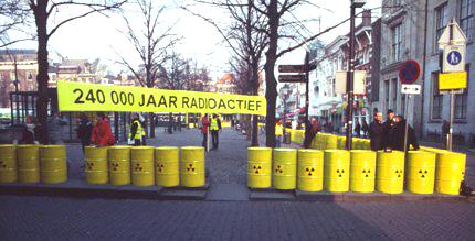 Radio active waste remains dangerous for 240.000 years. For this reason alone, for which there still is no solution, the remaining nuclear reactor Borssele should be closed in 2013 or, hopefully, earlier.