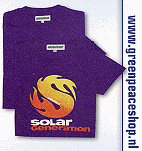 "Solar Generation" T-shirts (organic cotton!) for sale at Greenpeace's webshop. © Greenpeace autumn 2004.